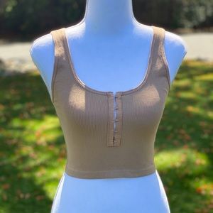 Ribbed Eye Hook Bra/Cami
